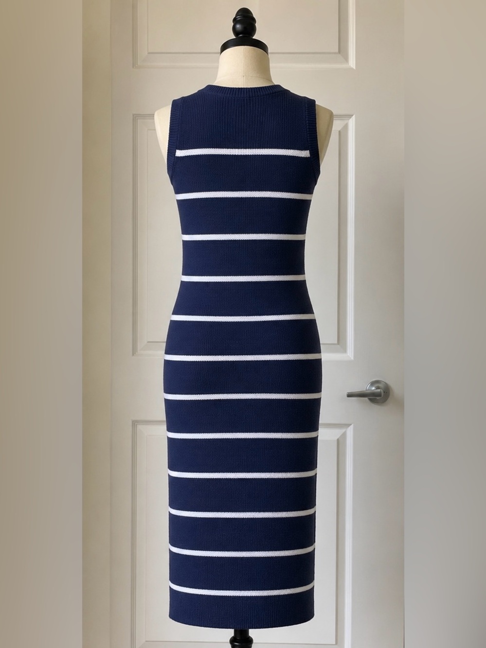 525 America Emma Cotton Midi/Maxi Dress Navy/White | Americana Coastal Elegance - Picture 3 of 16